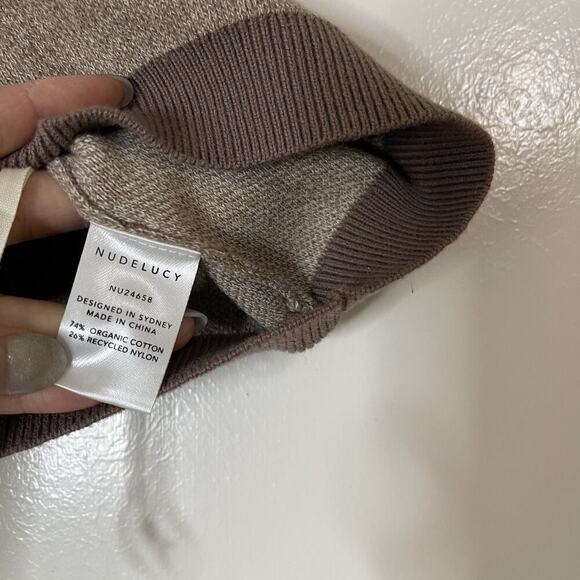 Nude Lucy Nude Active Knit Crop brown silt organic cotton Large - Picture 6 of 8